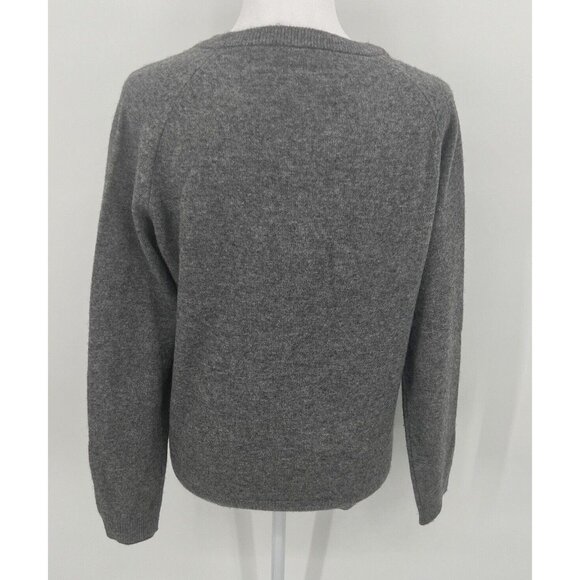 Philosophy Cashmere Snowflake Sweater Crew Neck Pullover Sz S Gray Cozy Classic - Picture 2 of 11
